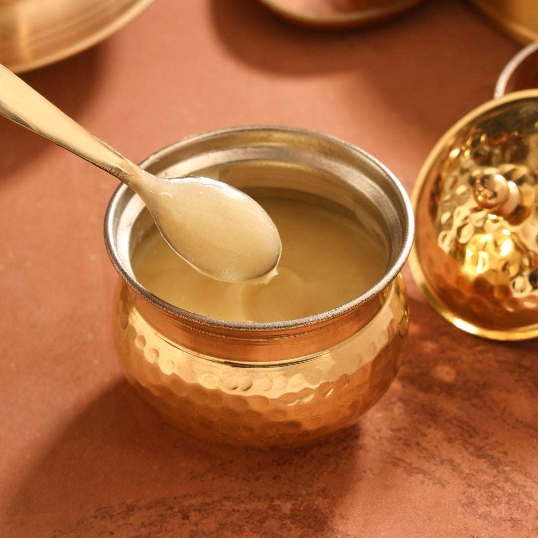 Brass Ghee Pot (4 Inch) Vedansh Craft