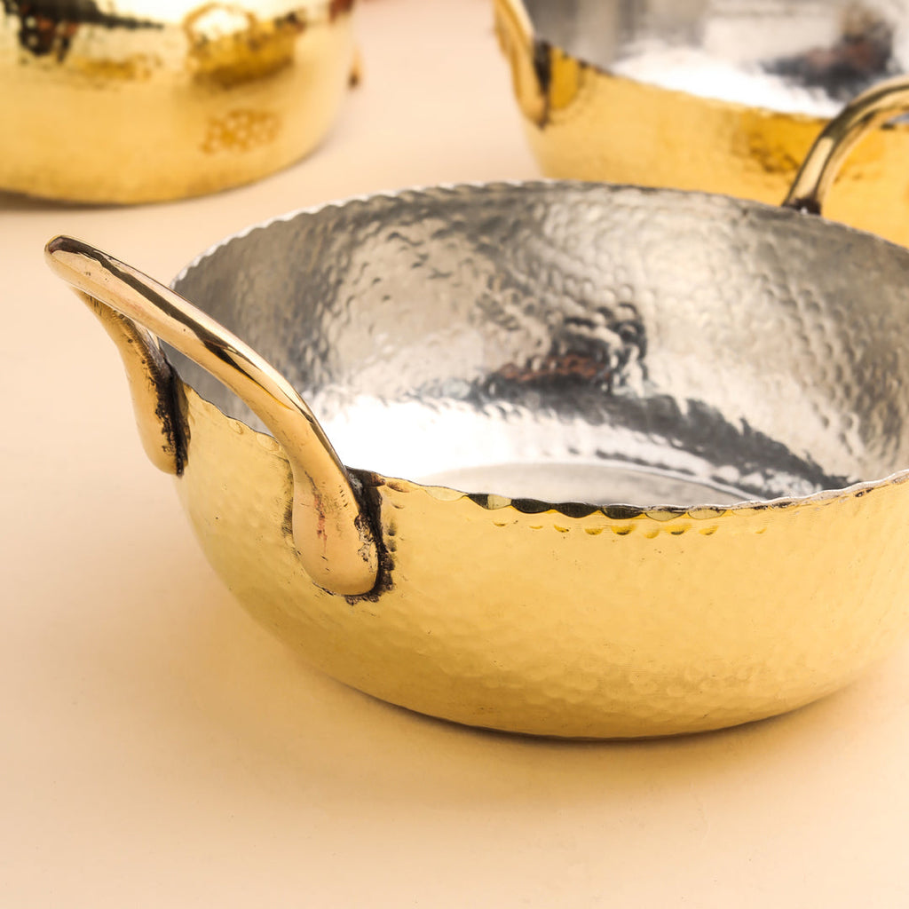 Brass Kadhai Set Of Three Vedansh Craft