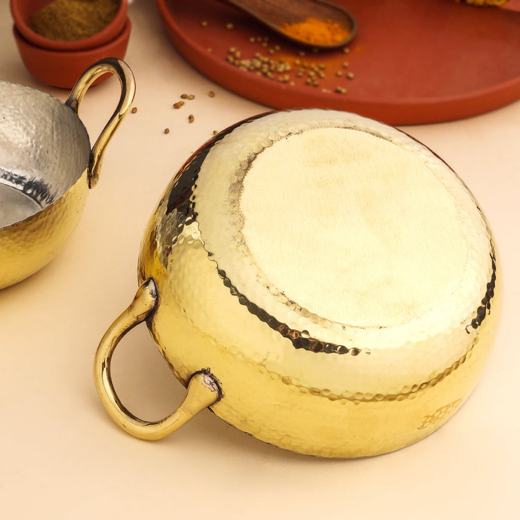 Brass Kadhai Set Of Three Vedansh Craft