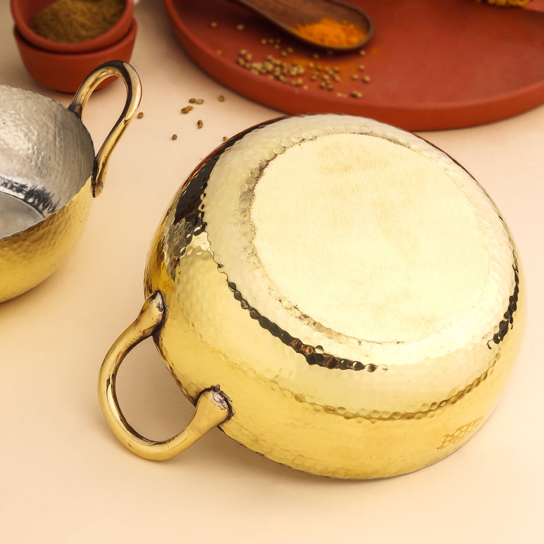 Brass Kadhai Set Of Three Vedansh Craft