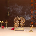Brass Vitthal Rukmini Statue (9 Inch) Vedansh Craft