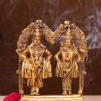 Brass Vitthal Rukmini Statue (9 Inch) Vedansh Craft