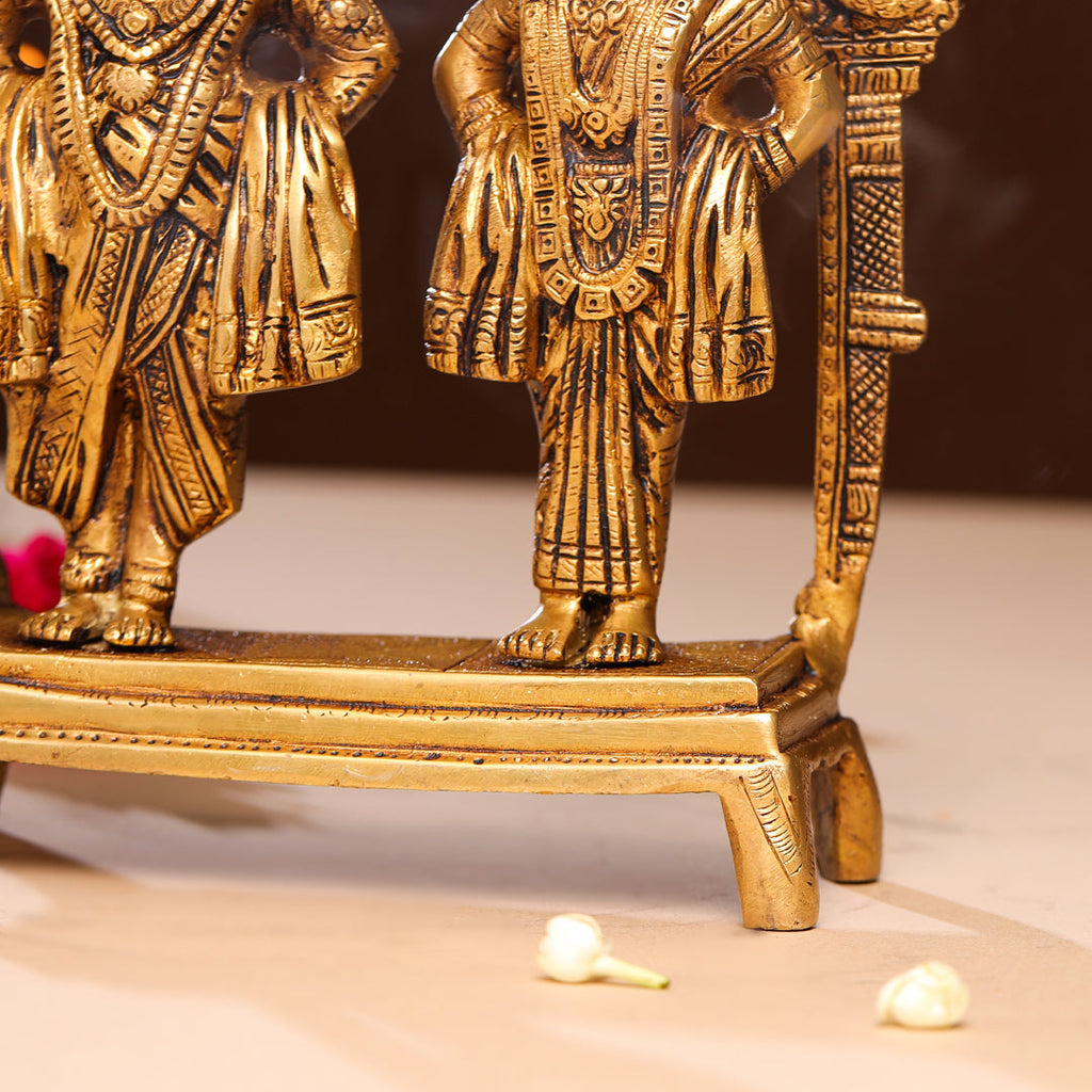 Brass Vitthal Rukmini Statue (9 Inch) Vedansh Craft