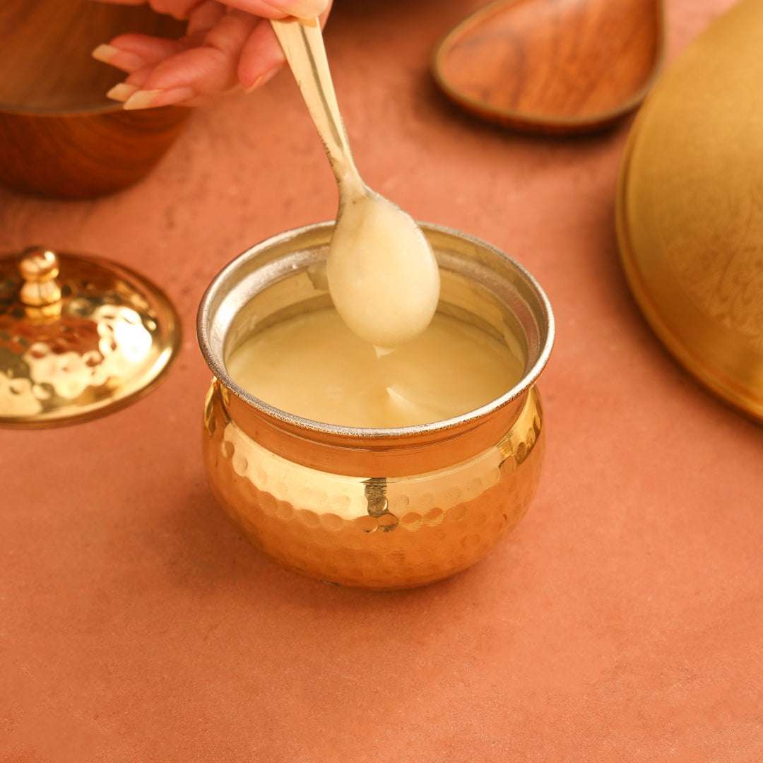 Brass Ghee Pot (4 Inch) Vedansh Craft