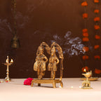 Brass Vitthal Rukmini Statue (9 Inch) Vedansh Craft