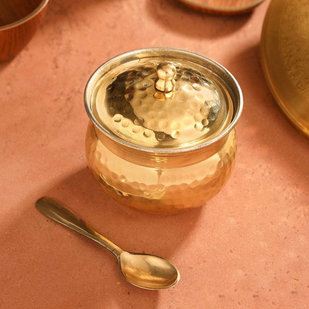 Brass Ghee Pot (4 Inch) Vedansh Craft
