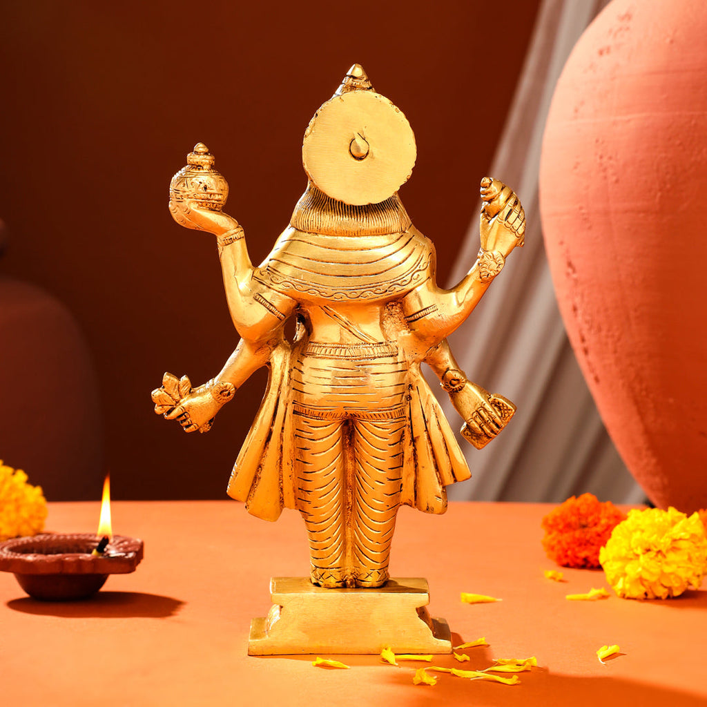 Brass Lord Dhanvantari Idol (10 Inch) Vedansh Craft