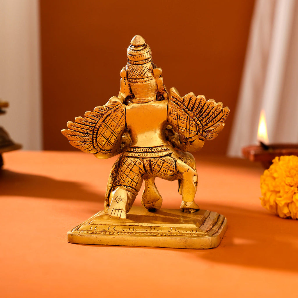 Brass Sitting Garuda Idol (5 Inch) Vedansh Craft