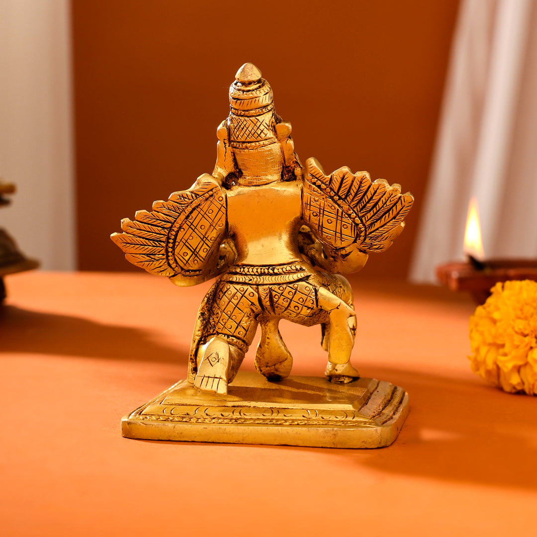Brass Sitting Garuda Idol (5 Inch) Vedansh Craft
