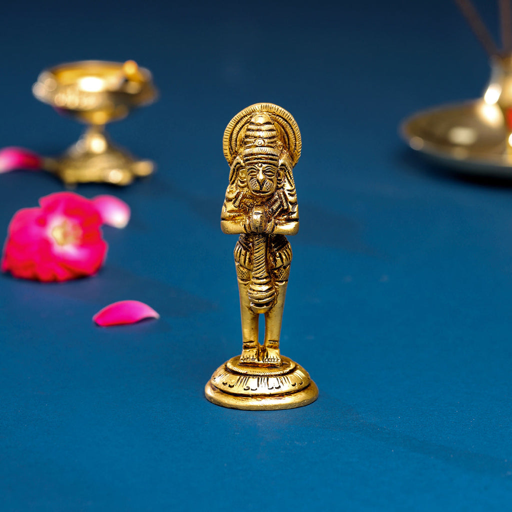 Brass Hanuman Standing Idol (4.2 Inch) Vedansh Craft