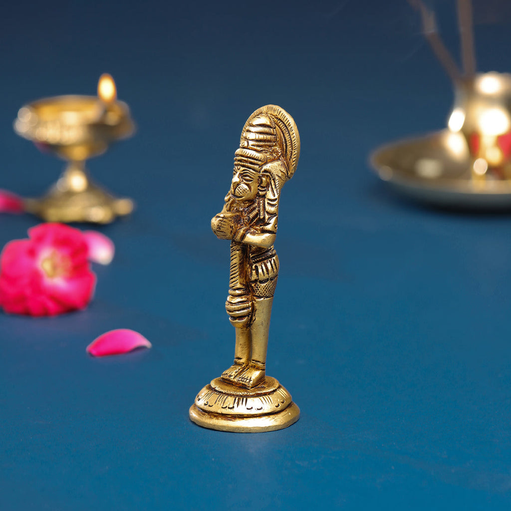 Brass Hanuman Standing Idol (4.2 Inch) Vedansh Craft