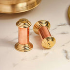 Brass/Copper Salt & Pepper Shakers Set Of Two (2.8 Inch) Vedansh Craft