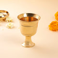 Brass Handcarved Flower Vase (6 Inch) Vedansh Craft