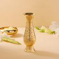 Brass Handcarved Flower Vase Vedansh Craft
