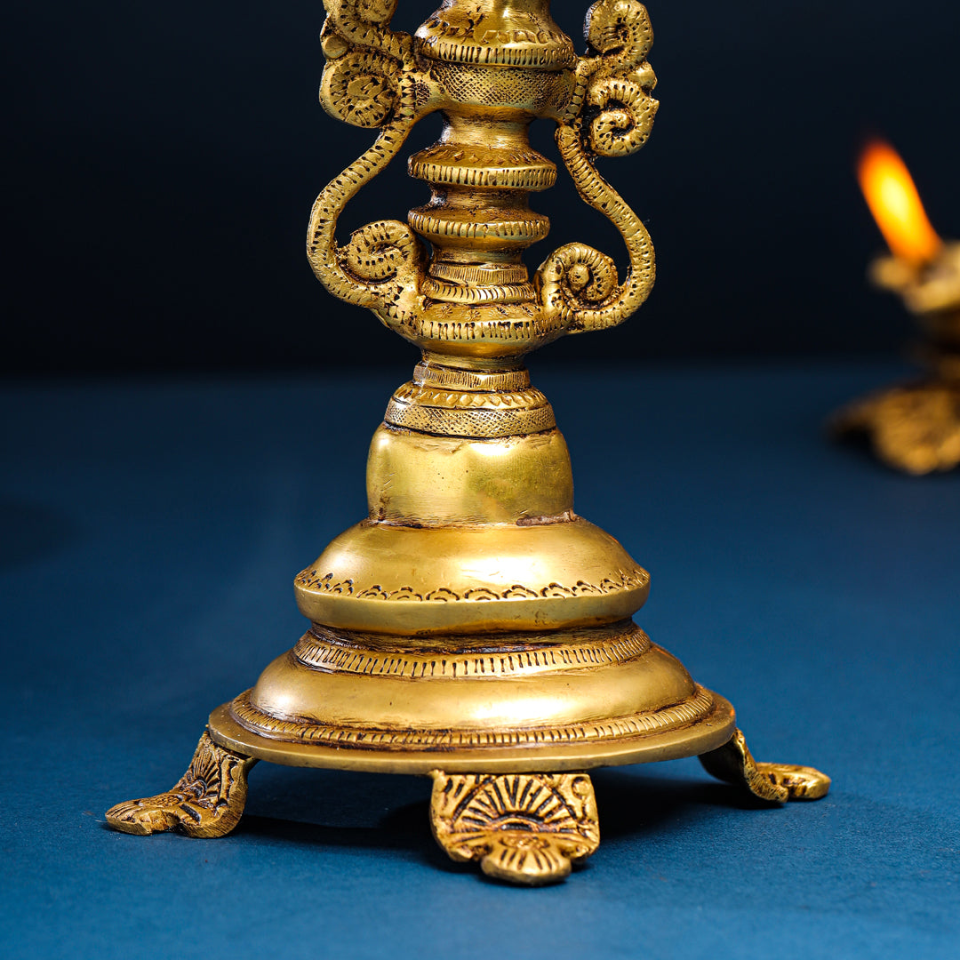 Brass Ganesha Diya/Lamp (12.5 Inch) Vedansh Craft