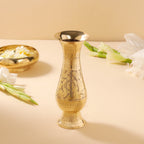 Brass Handcarved Flower Vase Vedansh Craft
