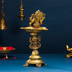 Brass Ganesha Diya/Lamp (12.5 Inch) Vedansh Craft