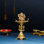 Brass Ganesha Diya/Lamp (12.5 Inch) Vedansh Craft