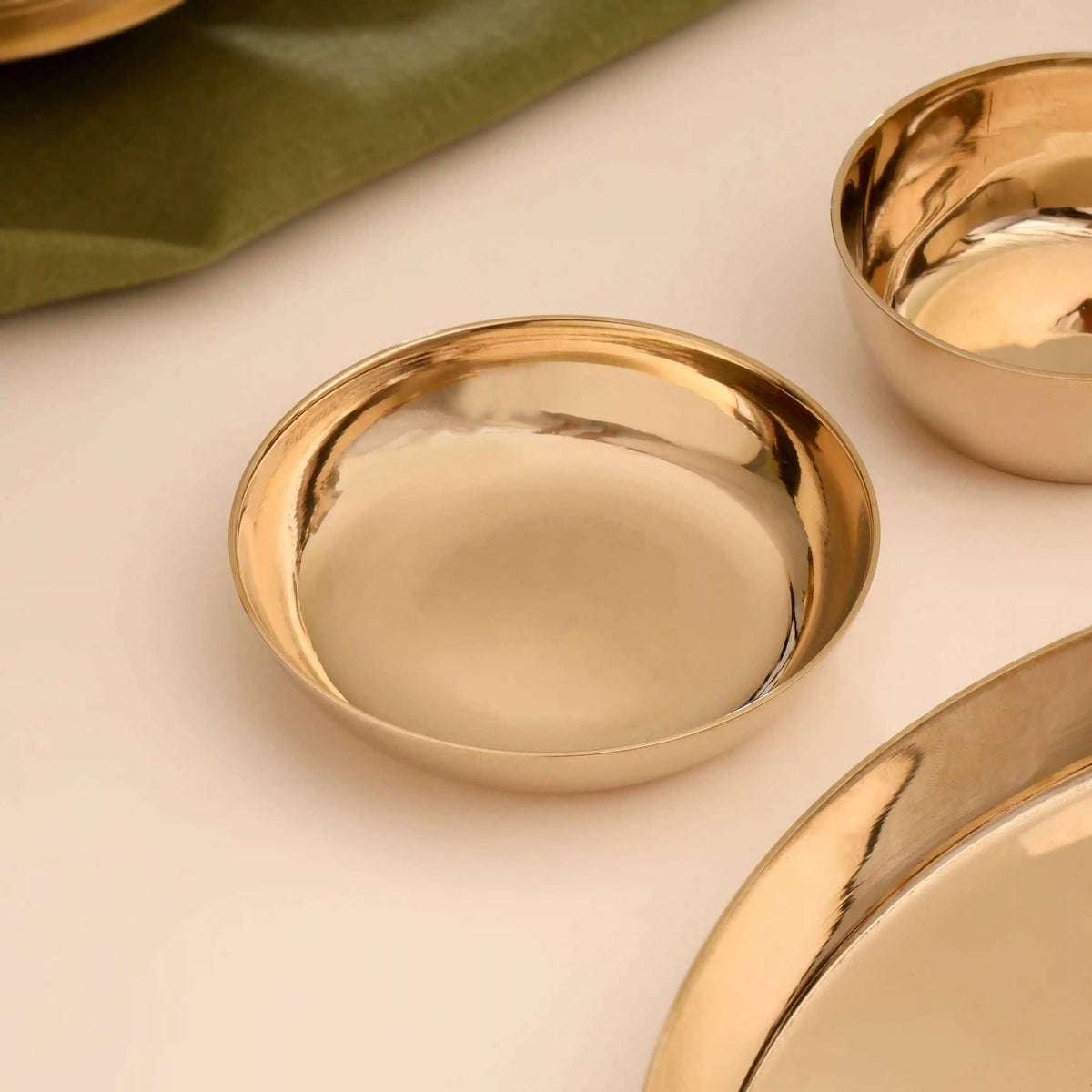 Pure Kansa/Bronze Thali/Dinner Set (1.9 Kg) Vedansh Craft