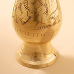 Brass Handcarved Flower Vase Vedansh Craft