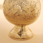 Brass Hand carved Flower Vase Vedansh Craft