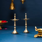 Brass Samai/Lamp Pair (6 Inch) Vedansh Craft