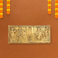 Brass Shankh Chakra Namah Hanuman And Garuda Wall Hanging (4 Inch) Vedansh Craft