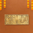 Brass Shankh Chakra Namah Hanuman And Garuda Wall Hanging (4 Inch) Vedansh Craft