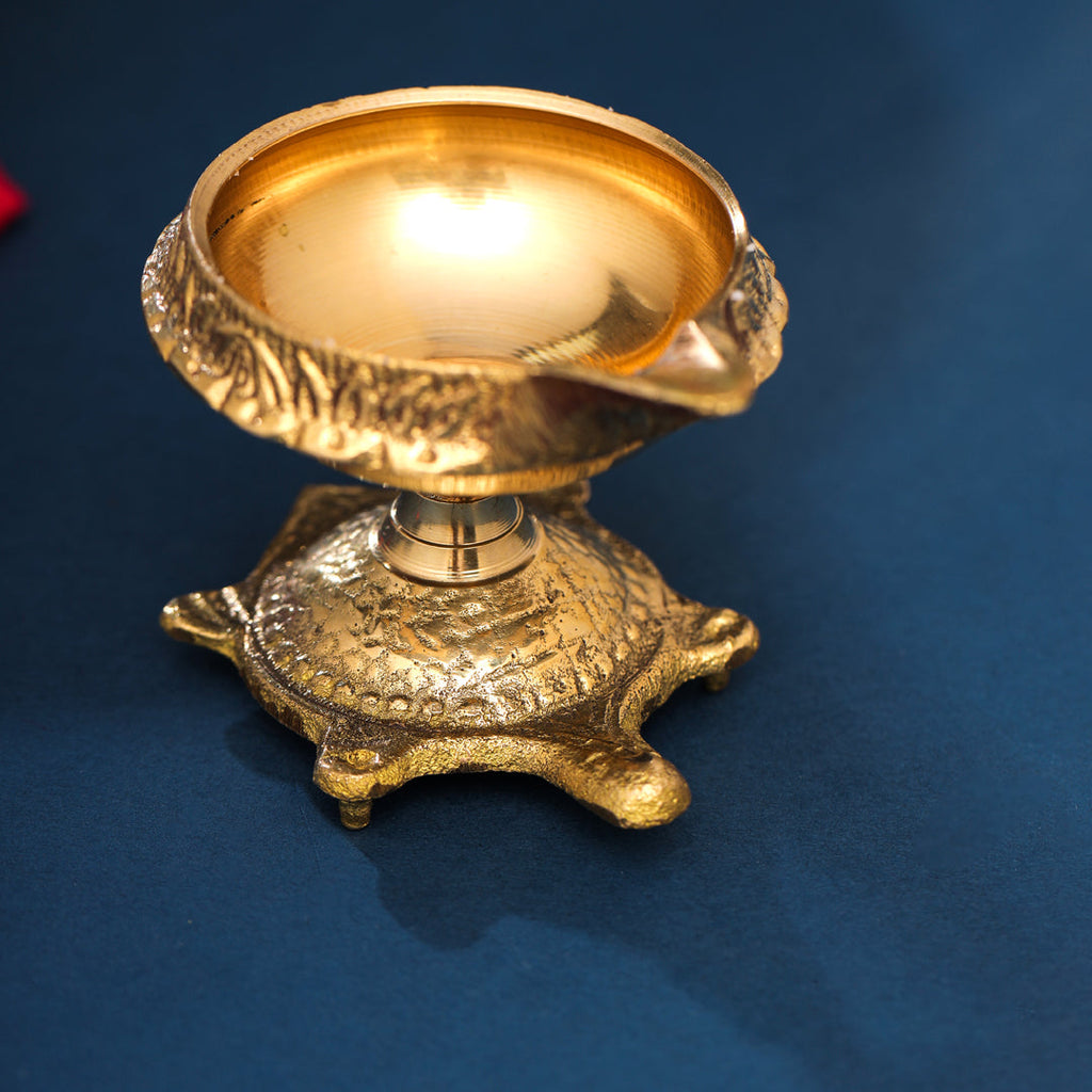 Brass Tortoise Kuber Diya (2.2 Inch) Vedansh Craft