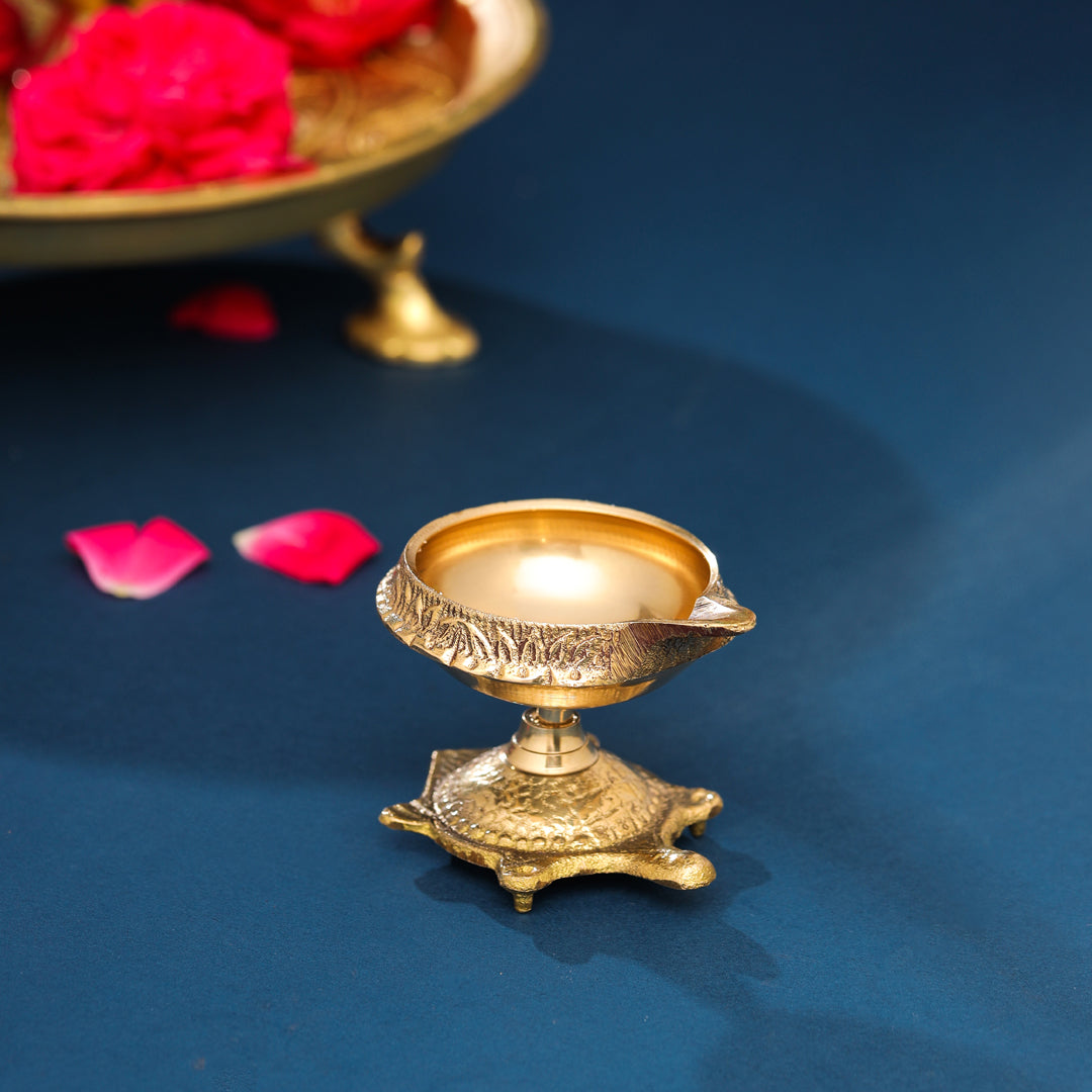Brass Tortoise Kuber Diya (2.2 Inch) Vedansh Craft