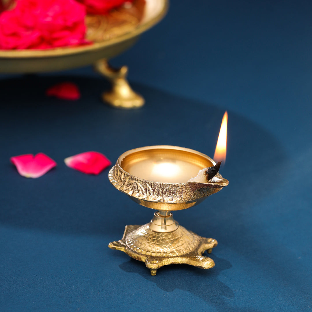 Brass Tortoise Kuber Diya (2.2 Inch) Vedansh Craft