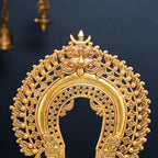 Brass Singhasan With Prabhavali Craft (18 Inch) Vedansh Craft