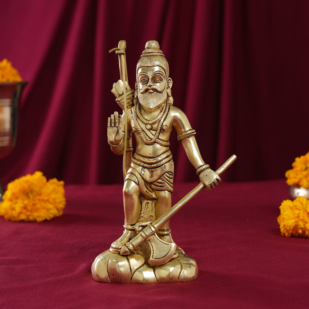 Brass Lord Parshuram Idol (7.5 Inch) Vedansh Craft