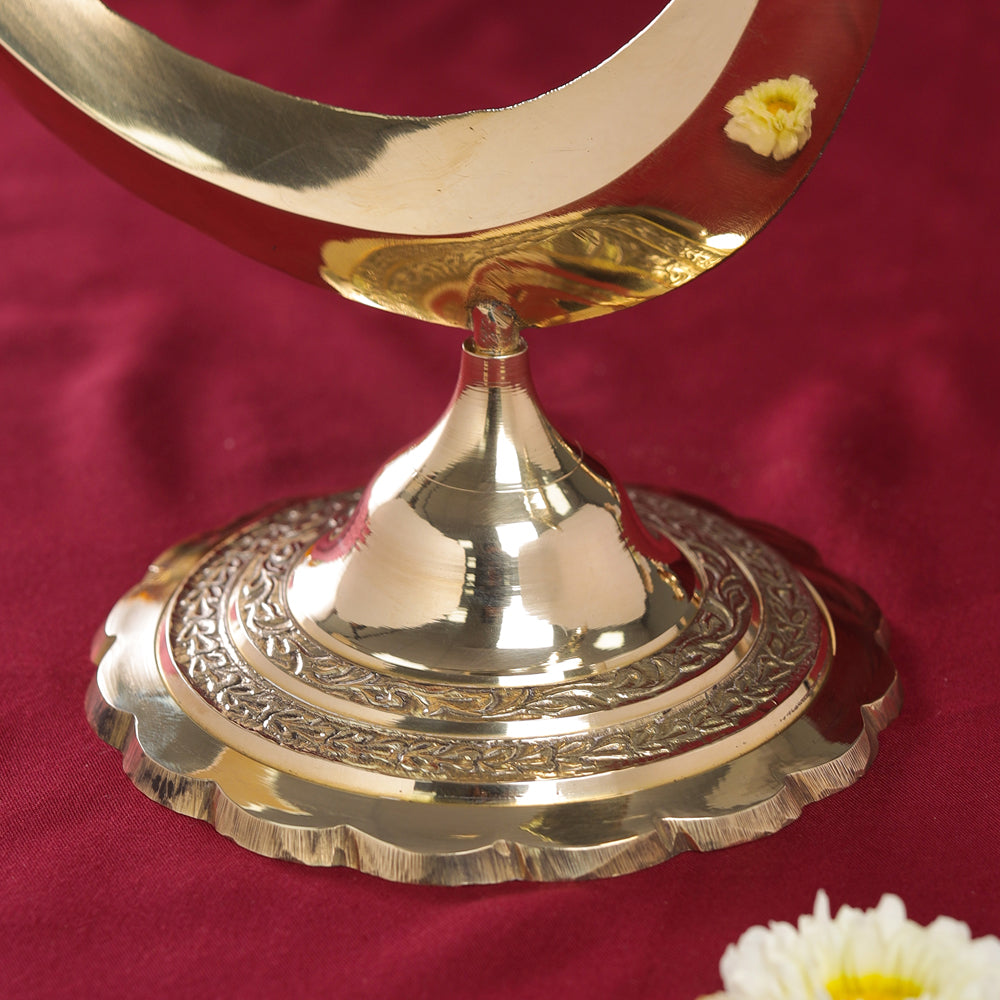 Brass Table Top Om Stand (14.5") Vedansh Craft