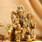 Brass Shiva Family Idol (4 Inch) Vedansh Craft