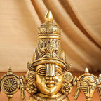 Brass Tirupati Balaji/Venkateshwar Bust (7.5 Inch) Vedansh Craft