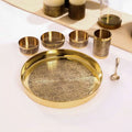 Brass Design Thali/Dinner Set (1.3 Kg) Vedansh Craft