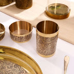 Brass Design Thali/Dinner Set (1.3 Kg) Vedansh Craft