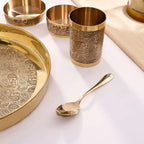 Brass Design Thali/Dinner Set (1.3 Kg) Vedansh Craft