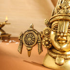 Brass Tirupati Balaji/Venkateshwar Bust (7.5 Inch) Vedansh Craft