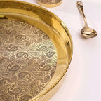 Brass Design Thali/Dinner Set (1.3 Kg) Vedansh Craft