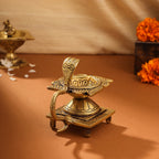 Brass Snake/Naag Tulsi diya (4 Inch) Vedansh Craft