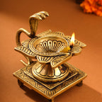 Brass Snake/Naag Tulsi diya (4 Inch) Vedansh Craft