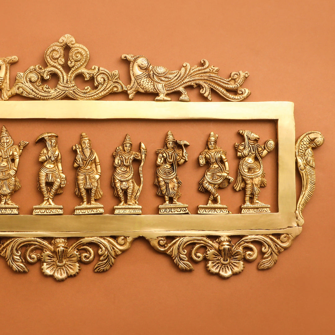 BRASS Dashavatara / VISHNU AVATAR WALL HANGING (11.5") Vedansh Craft