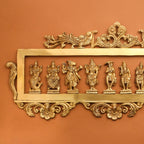 BRASS Dashavatara / VISHNU AVATAR WALL HANGING (11.5") Vedansh Craft