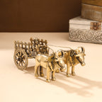 Brass Double Bullock Cart (3 Inch) Vedansh Craft