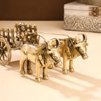 Brass Double Bullock Cart (3 Inch) Vedansh Craft