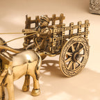 Brass Double Bullock Cart (3 Inch) Vedansh Craft