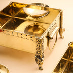Brass Hawan Kund Akhand Jyot With Diya Vedansh Craft