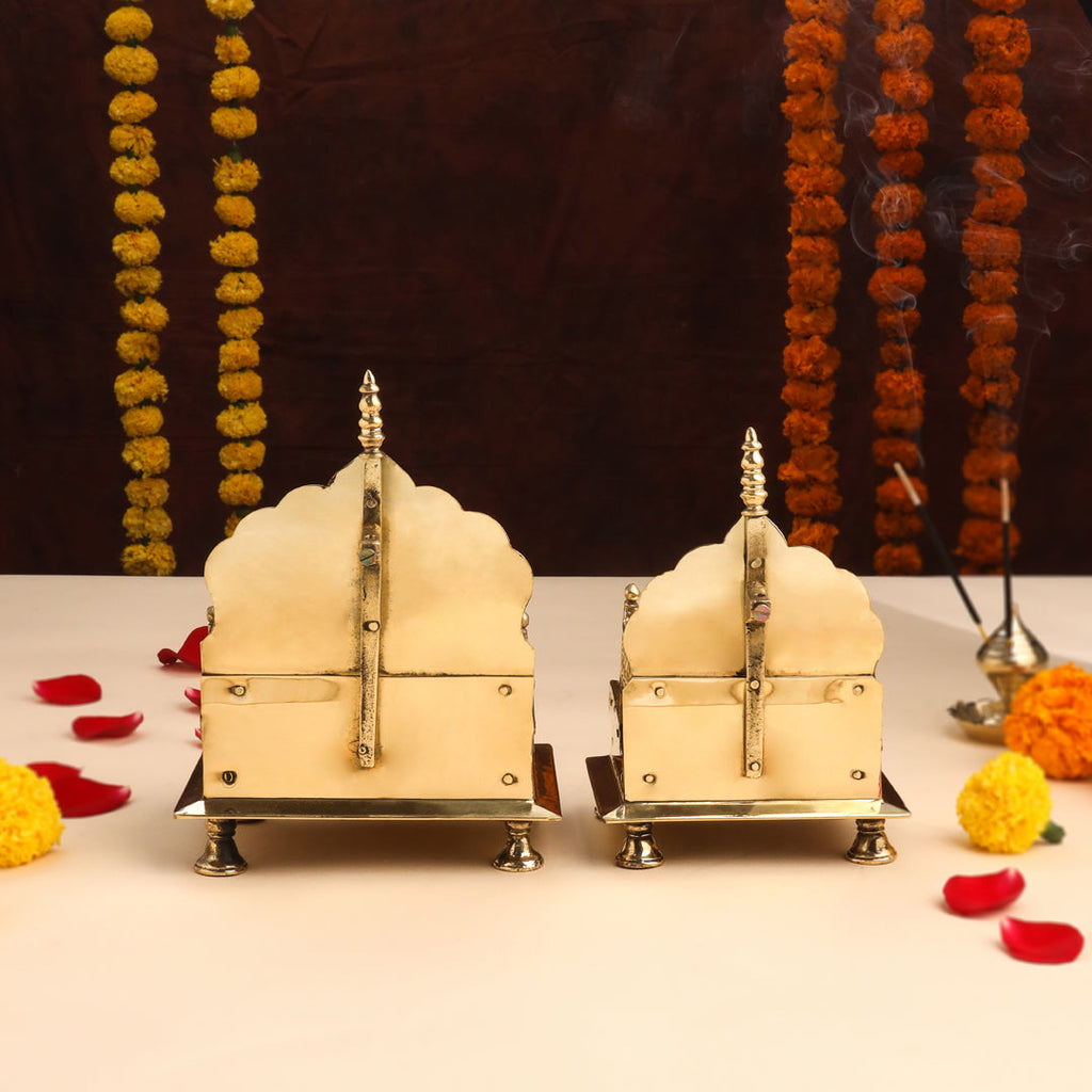 Brass Handcarved Singhasan Vedansh Craft